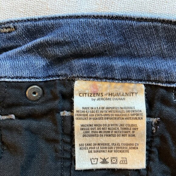 Citizens of Humanity Arielle Mid Rise Slim Jeans, Dark Wash, Sz 28 - Picture 8 of 14